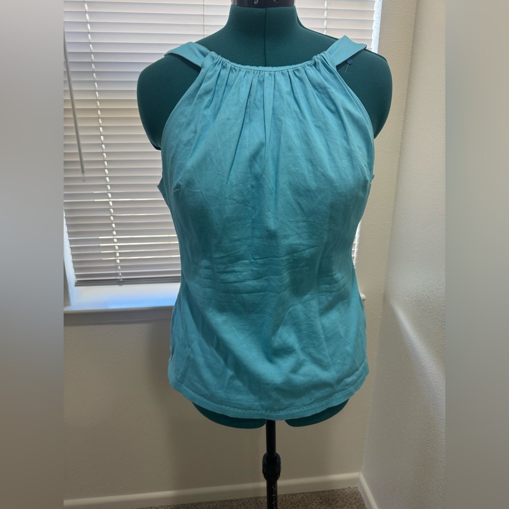 Pinup Couture Turquoise Halter Tank Top